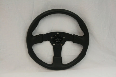 Golf Cart Steering Wheel - Formula GT - Black/Black